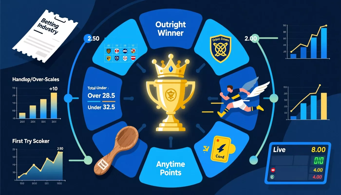 Overview of Six Nations betting markets including Grand Slam, Triple Crown, and prop betting options