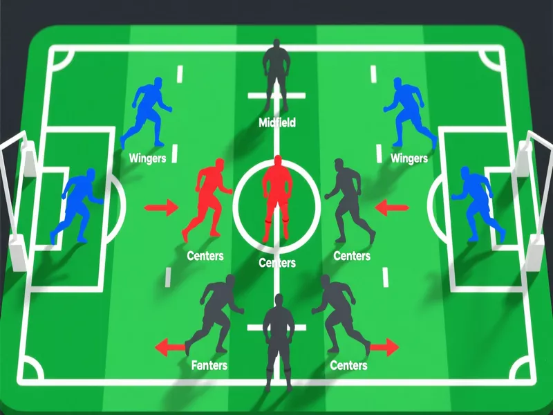 Rugby field positions diagram showing wingers, centers, forwards and their try scoring zones